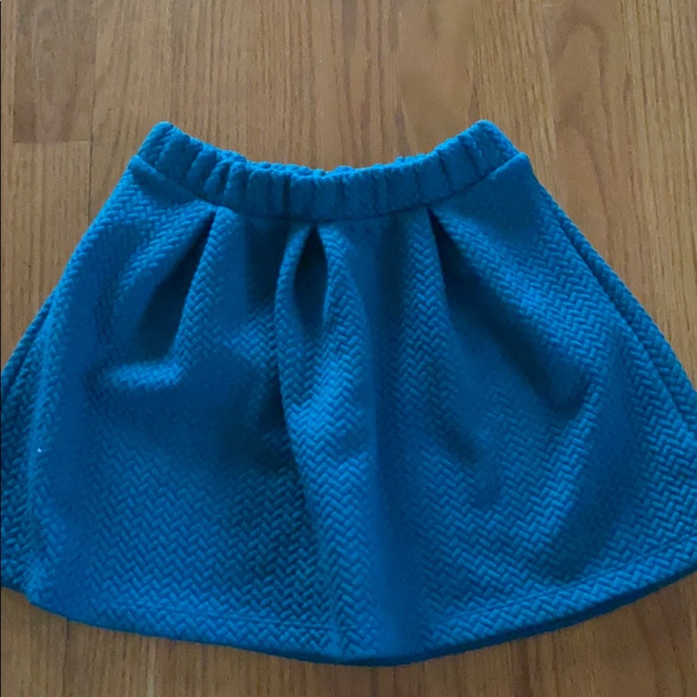 Teal Jack and cat knit skirt